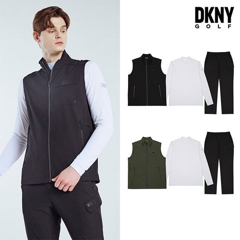 3종세트 [DKNY GOLF] 베스트+이너+팬츠 남성세트 S