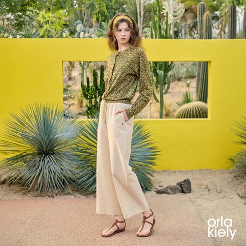 올라카일리 26SS Flower 포인트 면 팬츠 1종