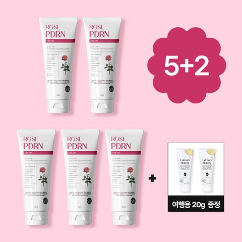 미인랩 로즈 PDRN 크림 패키지 본품 5통