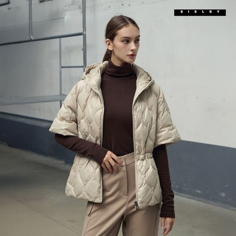 [런칭가 199000원] [SISLEY] 시슬리 24FW 하프슬리브 퀼팅 다운