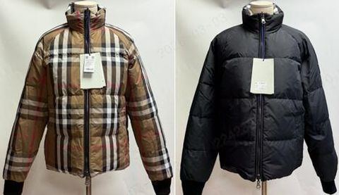 버버리 리버서블 체크 다운 재킷