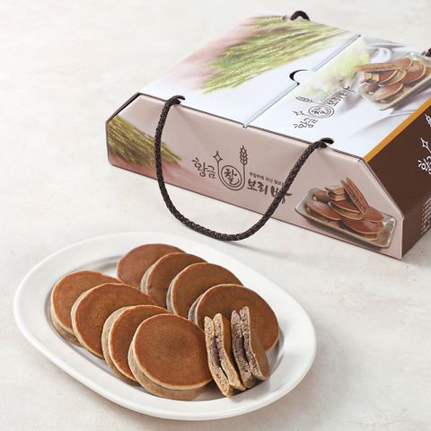 [선물세트][황금보리] 찰보리빵 2가지 맛 40개입 (기본+흑미)