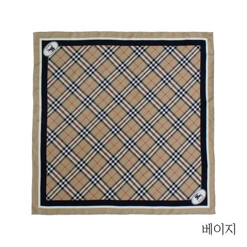 버버리 체크 스퀘어 실크 스카프