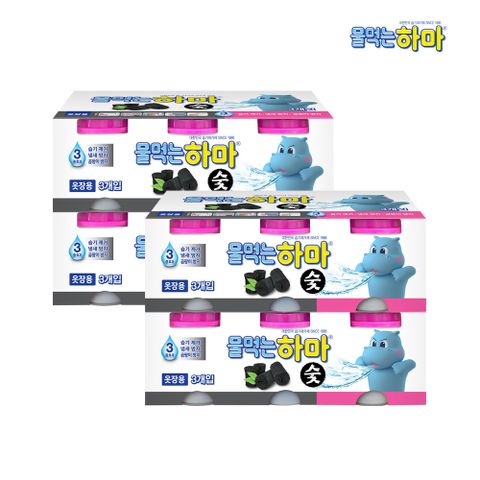 물먹는 하마 참숯 옷장용 제습제 3p x4개 +할인쿠폰