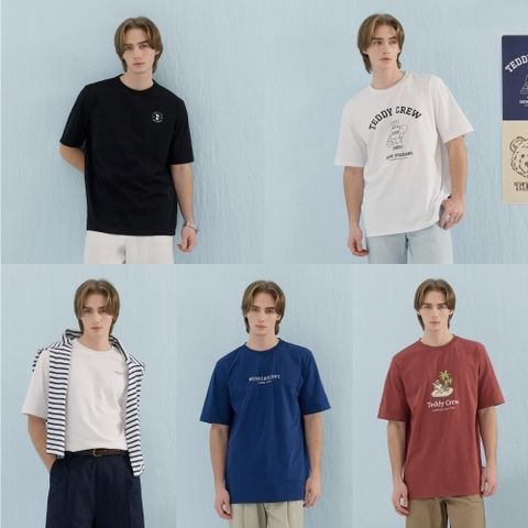 테디크루 남성 반팔라운드티셔츠 1종 (T25M-1)