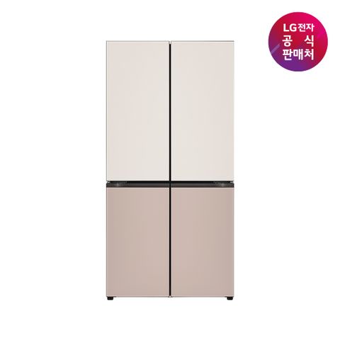 [LG 공식판매처] LG 디오스 AI 오브제 냉장고 글라스 870L H875GGA011 (토프/아몬드)