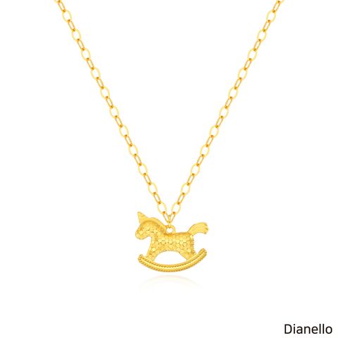 디아넬로24K 럭키 유니콘 목걸이+ (방송) 24K 금박 페가수스 키링+ 999 실버 행운 말 수표