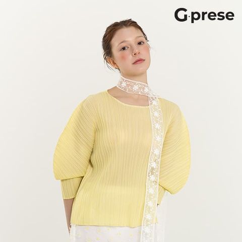 [G.prese] 지프레세 7부 볼륨 블라우스