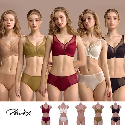 [PLAYTEX] 플레이텍스 아이디얼뷰티 노와이어 브라팬티 패키지 (5세트)