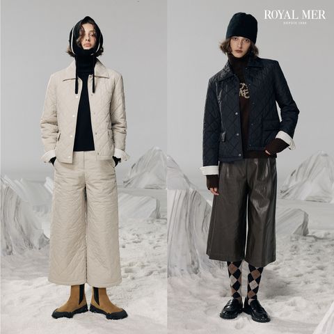 로얄메르 다이아몬드 퀼팅패딩자켓