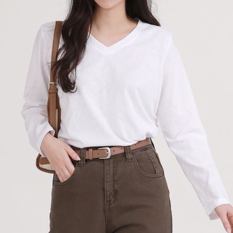 [르베리나] 베이직 루즈핏 긴팔 티셔츠