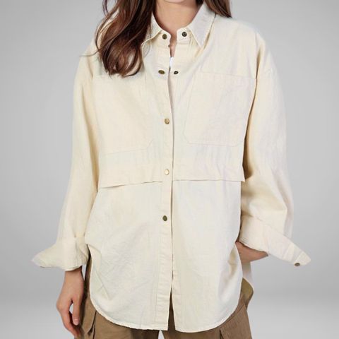 [르베리나] 투포켓 오버핏 셔츠