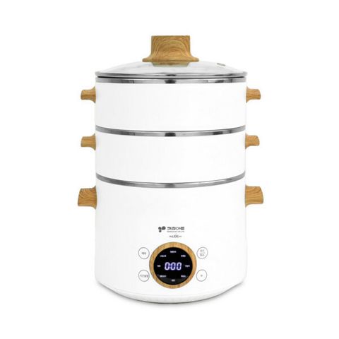 키친아트 멀티쿠커 2단 스텐 냄비 전기 멀티 계란 찜기 화이트 AW2535