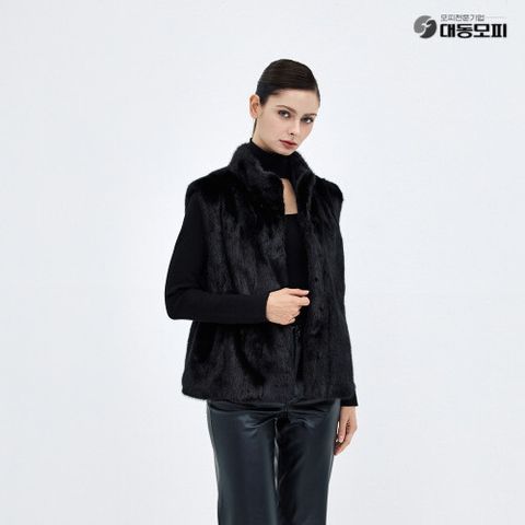 대동모피 25FW 풀스킨 휘메일 밍크 베스트