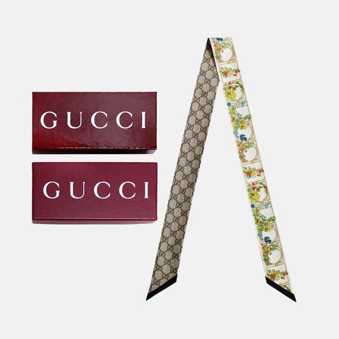 (구찌) 보타닉 실크 넥 스카프(777352)