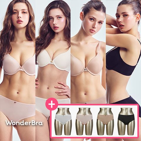 [Wonderbra] 26NEW 원더브라 시크릿와이어 브라팬티 4세트(12종)