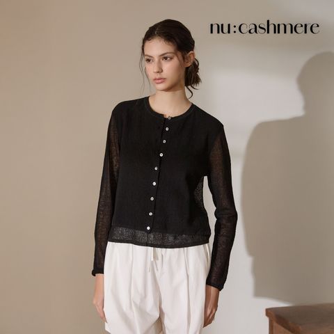 [NU LINEN]누캐시미어26SS 샌드린넨 가디건형풀오버