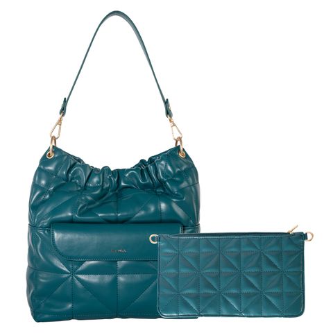 [더로직] 퀼팅 체인 4way 백 (그린)