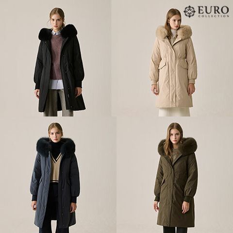 [런칭가 499000원] 유로컬렉션 사가폭스퍼 레빗 풀스킨 구스다운 롱코트