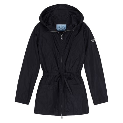[프라다] 여성 리나일론 바람막이 미들 자켓