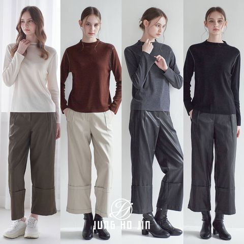 [Jung Ho Jin] 정호진 26FW 여성 크리스탈 라인 니트 풀오버 1종
