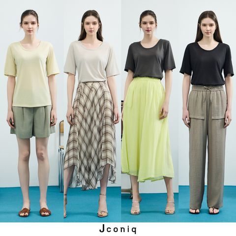 [J CONIQ] 제이코닉 25SS 프렌치린넨 블렌딩 티블라우스 4종