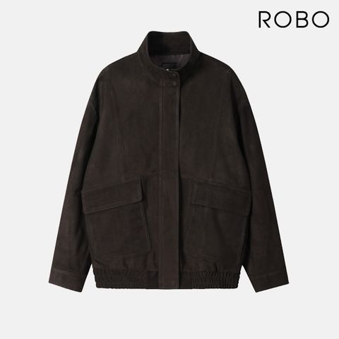 [ROBO] 로보 26 이태리 고트 스웨이드 퍼널넥 여성 점퍼