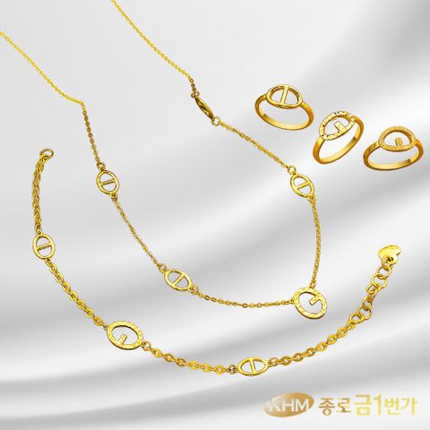 [종로금1번가] 순금 목걸이/팔찌 2종 택 24K 샹달 7.5g