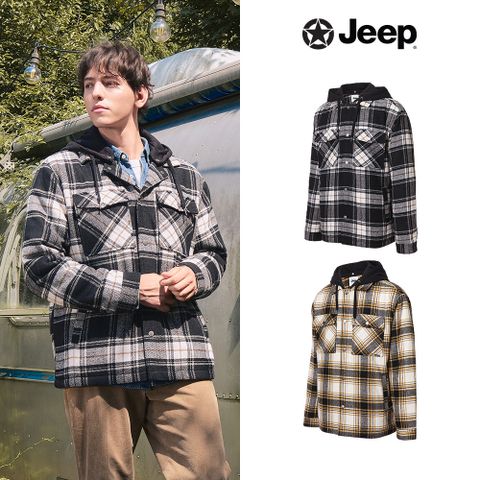 25FW 지프 남성 패딩 체크셔켓 1종