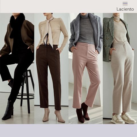 [런칭가 89000원]라씨엔토 울 캐시 블렌디드 팬츠