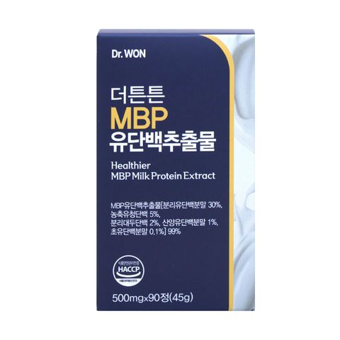 닥터원 더튼튼 MBP 유단백추출물 500mg 90정 1개 단백질보충 뼈건강 골강도