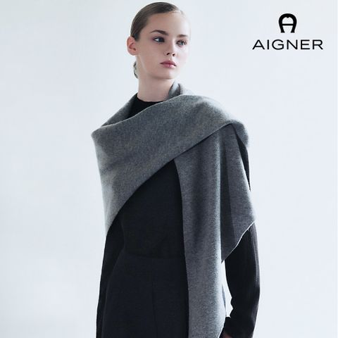 [박스동봉] 아이그너 25FW 캐시미어 혼방 삼각숄 머플러
