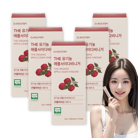 [닥터루템] THE 유기농 애플사이다비니거_5박스(75포)