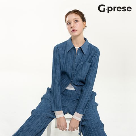 [G.prese] 지프레세 26SS 플리츠 데님 재킷