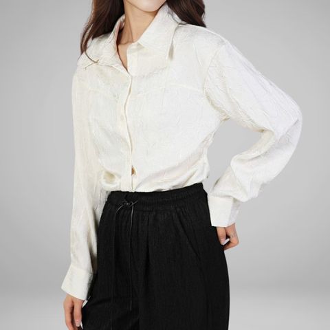 [르베리나] 윙클 롱슬리브 셔츠 블라우스