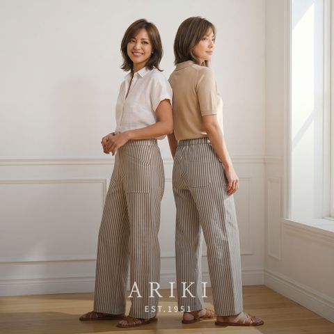ARIKI 코튼100% 스트라이프 팬츠