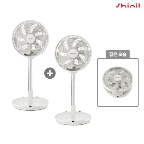 [신일] 하이브리드 무선 폴딩팬 1+1세트 (아이보리)