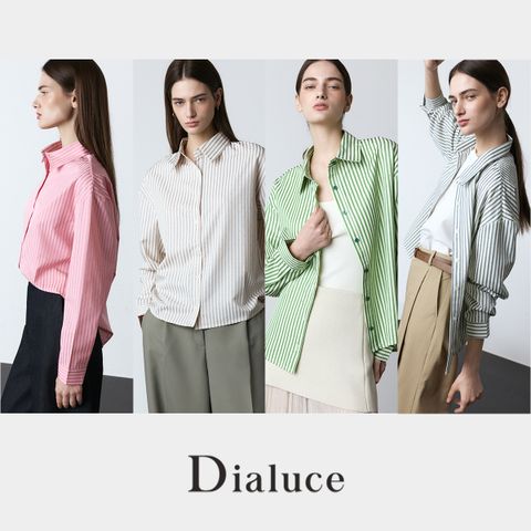 디아루체 25 FW 스트라이프 글리터 스톤 셔츠 1종