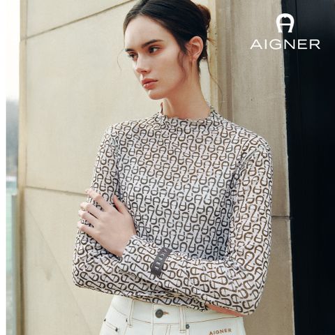 아이그너 26SS 심볼 프린트 티셔츠