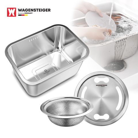 바겐슈타이거 스텐304 설거지통10L + 스텐304 배수구망+커버