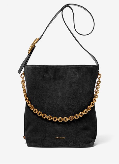 노리타 라지 스웨이드 체인 버킷 숄더 30T6AUEM8S1