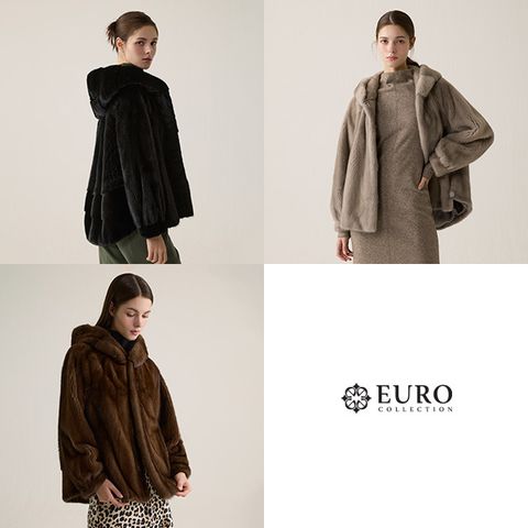 [런칭가199만원] 유로컬렉션 사가퍼 휘메일 풀스킨 후드 코트
