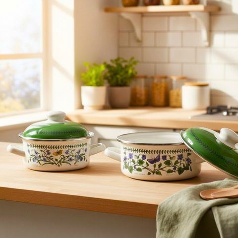 [단품] 포트메리온 보타닉가든 법랑냄비 2개 세트 (16cm+18cm)