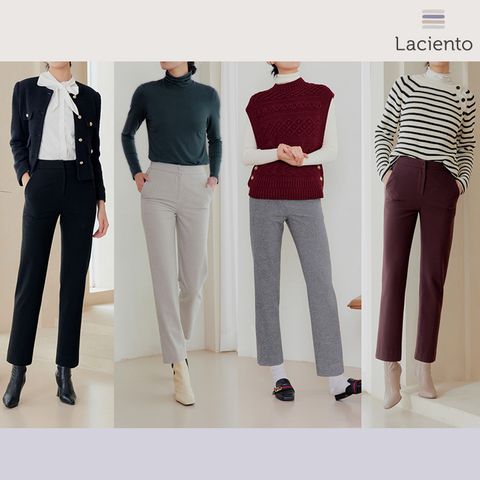 [런칭가 69900원] 라씨엔토 FW 체인장식 세미배기 팬츠