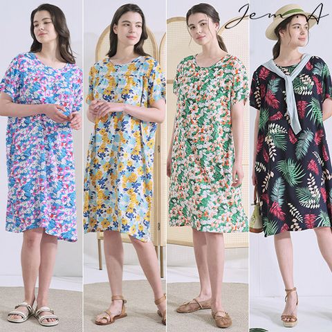 젬마 25SS 인견 플라워 원피스 4종