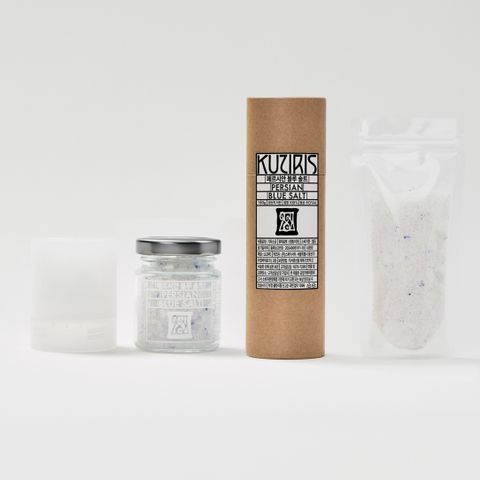 [쿠지리스] [블루솔트모음] 페르시안 블루 솔트 80g + 소금 그라인더 + 리필 180g