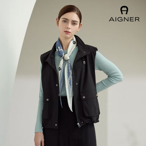 [아이그너] 25SS 여성 하이넥우븐베스트_블랙 APAIVT25S95WBK