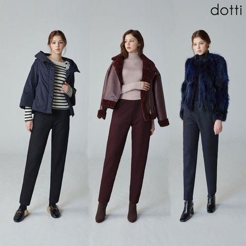 [도티 dotti] 도티 플리츠 기모 본딩 팬츠 여성 3종 (PGBW)