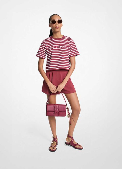 [정가 200000원] 스트라이프 로고 크롭 티셔츠 MT551R9HM73465