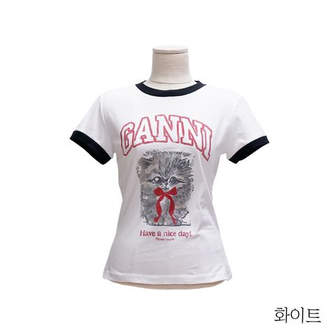 가니 미니멀 크롭 티셔츠